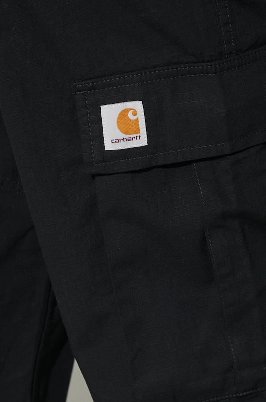 Βαμβακερό παντελόνι Carhartt WIP μαύρο I032467.8902