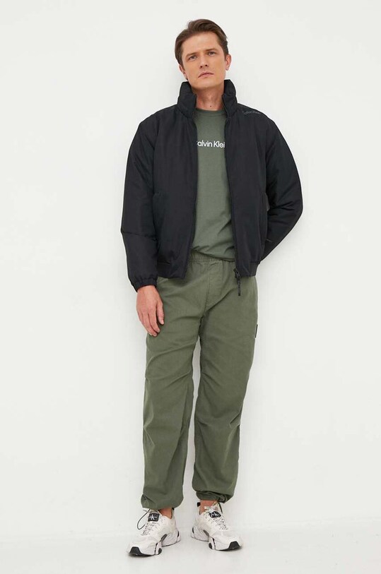 Calvin Klein Jeans spodnie J30J324040 zielony AW23