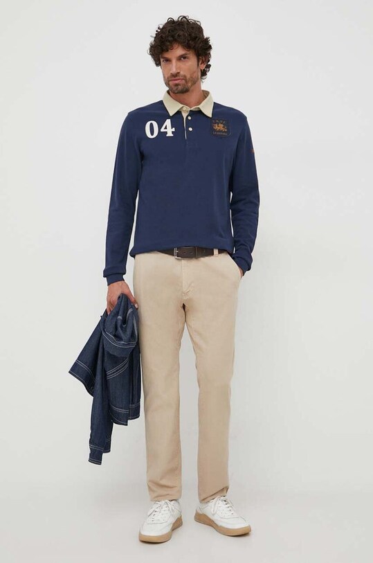 Хлопковые брюки Calvin Klein Jeans J30J324041 бежевый AW23