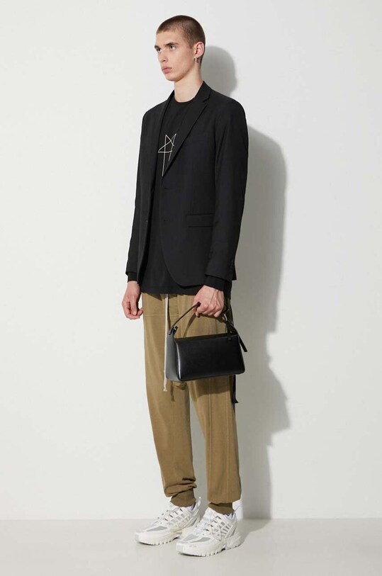 Rick Owens spodnie dresowe bawełniane DU02C5395.RIG zielony AW23