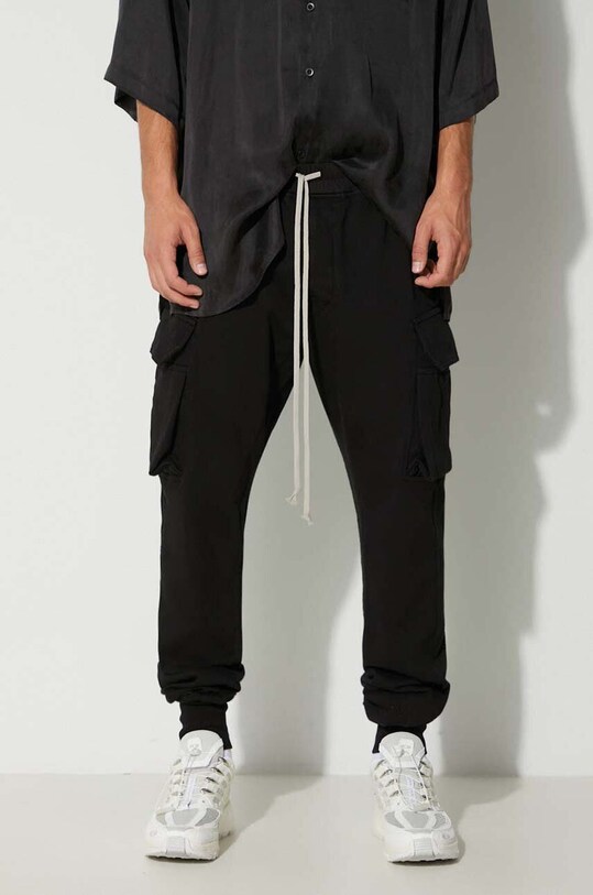Rick Owens cotton trousers black DU02C5386.RIG