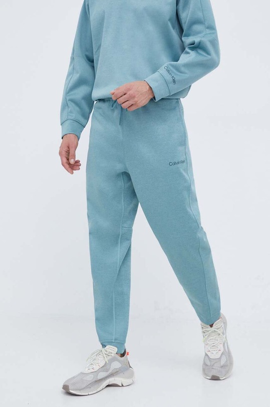 Tréninkové kalhoty Calvin Klein Performance směs zelená 00GMF3P613
