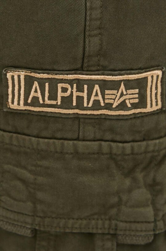 Бавовняні штани Alpha Industries зелений 101212.142
