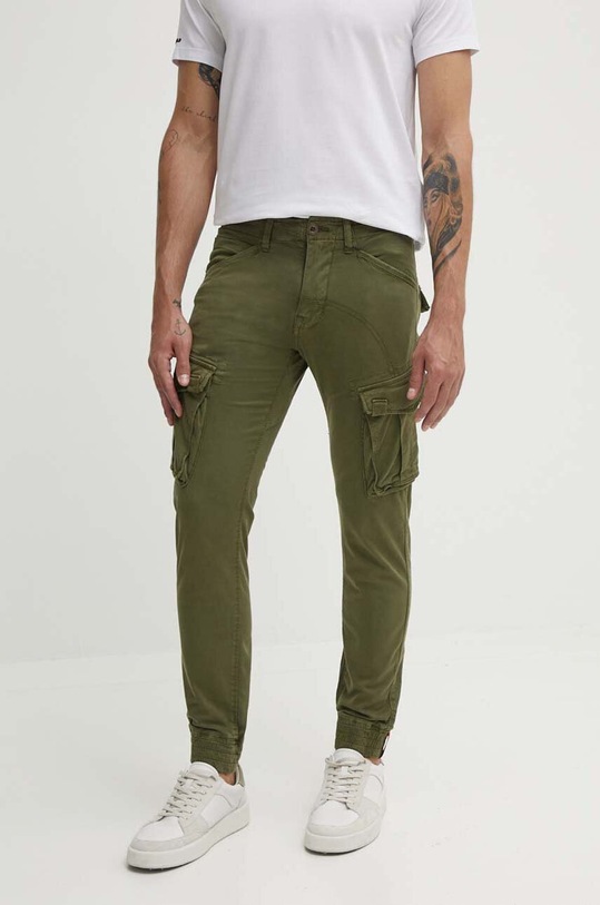 Alpha Industries spodnie z elastanem zielony 116203.142