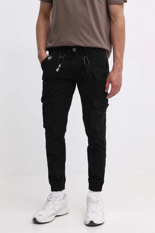 Hlače Alpha Industries s elastinom crna 128202.03