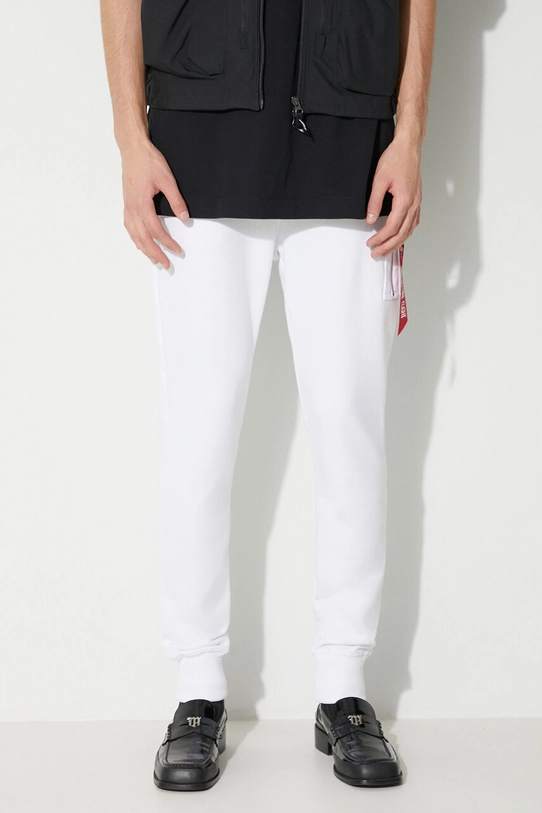 Alpha Industries pantaloni de trening tricotaj alb 178333.09