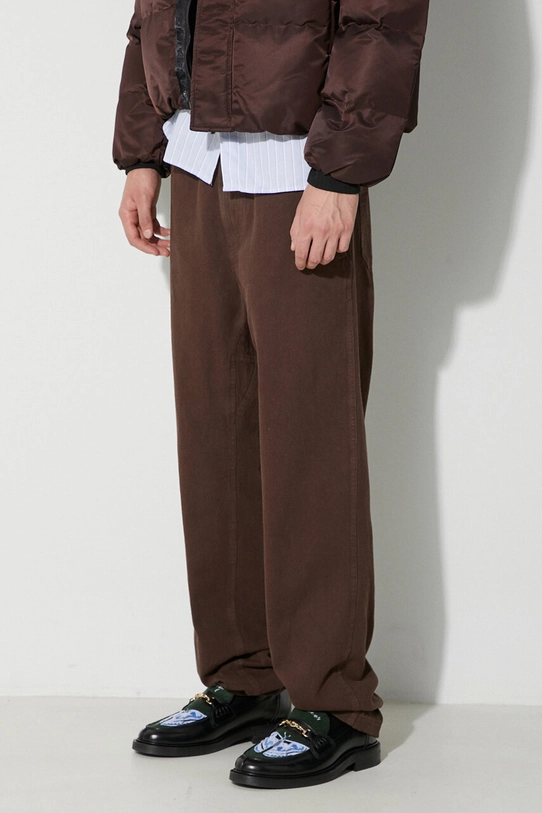 A.P.C. pantaloni in cotone cotone marrone COFCN.H08408