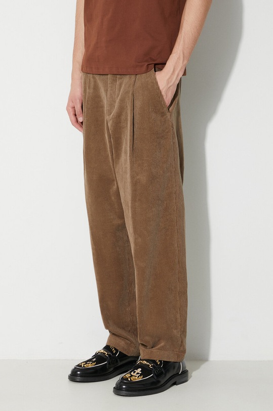 A.P.C. pantaloni in velluto a coste marrone COGVJ.H08428