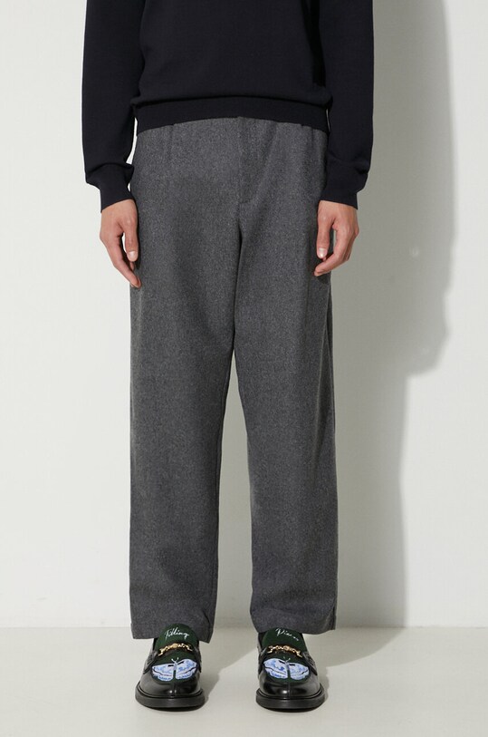 A.P.C. pantaloni in lana lana grigio WOAPN.H08428
