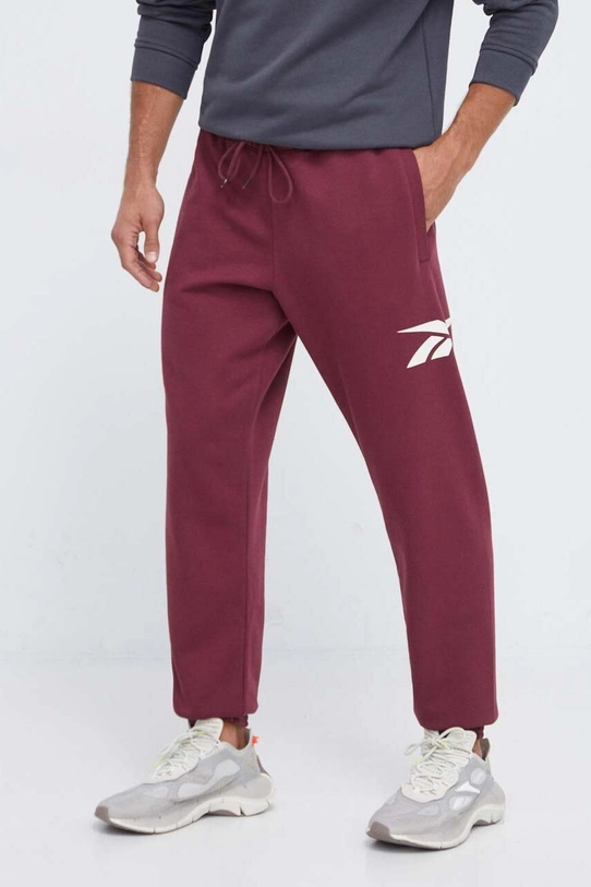 Reebok Classic pantaloni de trening tricotaj burgundia 100070861