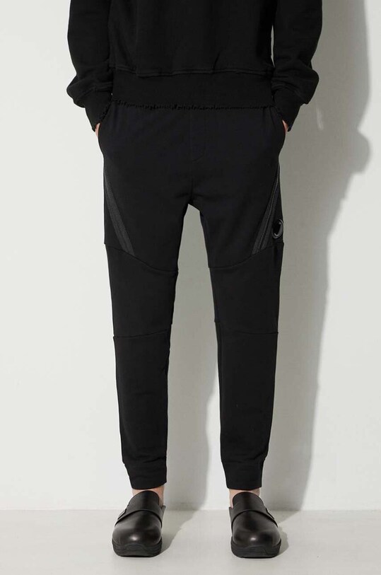 C.P. Company spodnie dresowe bawełniane DIAGONAL RAISED FLEECE ZIPPED TRACK PANTS