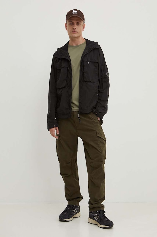 C.P. Company spodnie STRETCH SATEEN LOOSE CARGO PANTS 15CMPA123A005529G zielony AW23