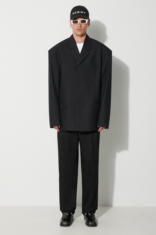 Norse Projects cotton trousers Christopher Relaxed Gabardine Pleated Trouser N25.0385.9999 black AW23