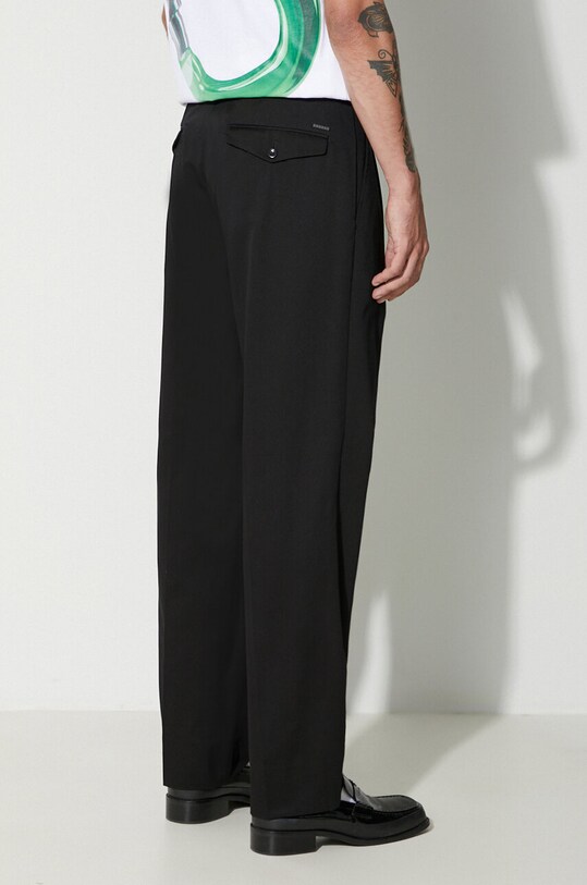 Clothing Norse Projects cotton trousers Christopher Relaxed Gabardine Pleated Trouser N25.0385.9999 black
