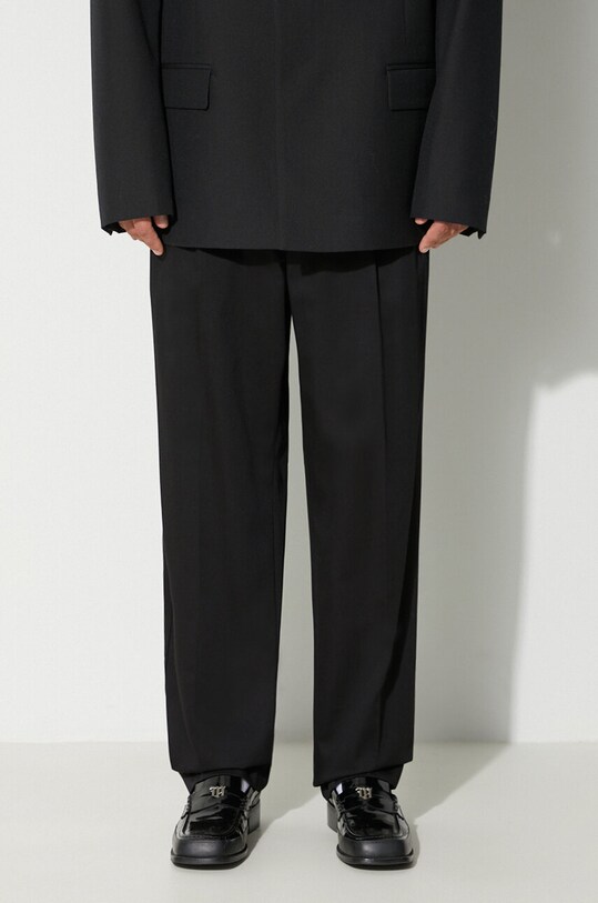 Norse Projects cotton trousers Christopher Relaxed Gabardine Pleated Trouser black N25.0385.9999