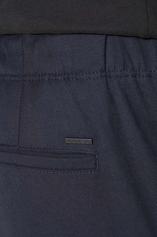 Norse Projects pantaloni din lână Ezra Relaxed Cotton Wool Twill Trouser N25.0391.7004 bleumarin