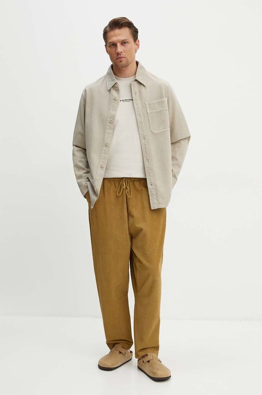 Universal Works pantaloni de catifea cord BRAGA PANT 29185 bej AW23