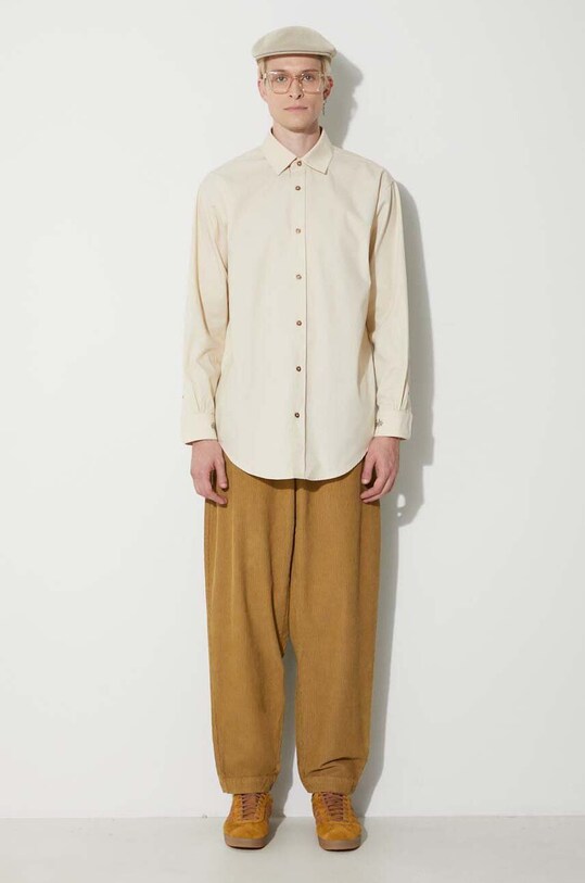 Universal Works spodnie sztruksowe BRAGA PANT 29185 beżowy AW23