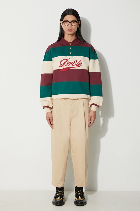 Drôle de Monsieur cotton trousers Le Jean Cropped C.BP105.CO080.BG beige AW23
