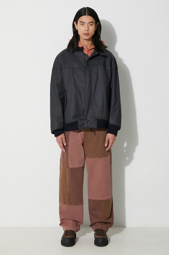 Βαμβακερό παντελόνι Butter Goods Washed Canvas Patchwork Pants BGQ3234201 καφέ AW23