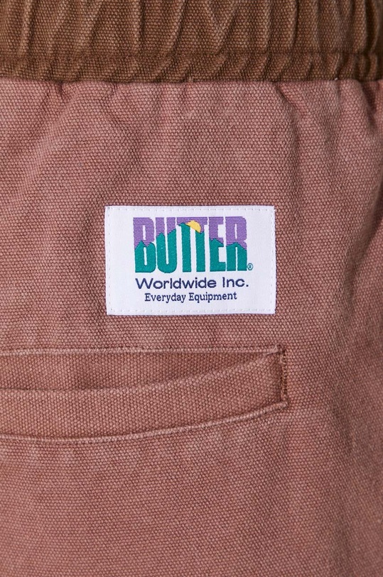 Βαμβακερό παντελόνι Butter Goods Washed Canvas Patchwork Pants BGQ3234201 καφέ