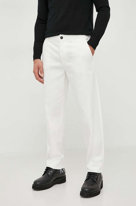 Nohavice United Colors of Benetton látka béžová 4KEBUF03J.600