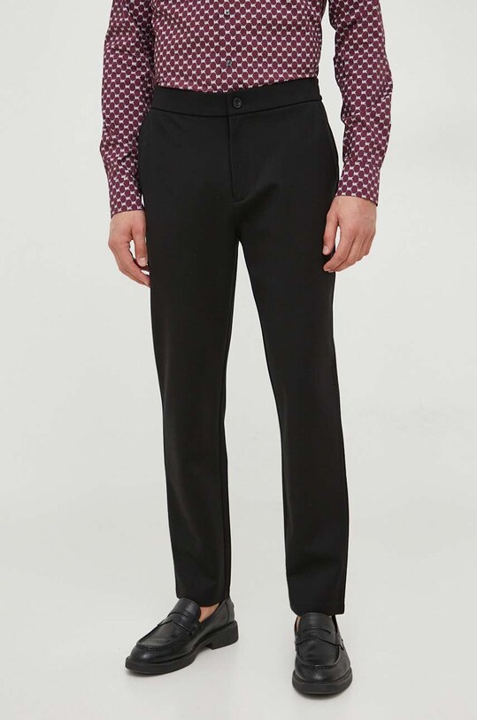 Nohavice s prímesou vlny Michael Kors chinos čierna CH351TA9P8