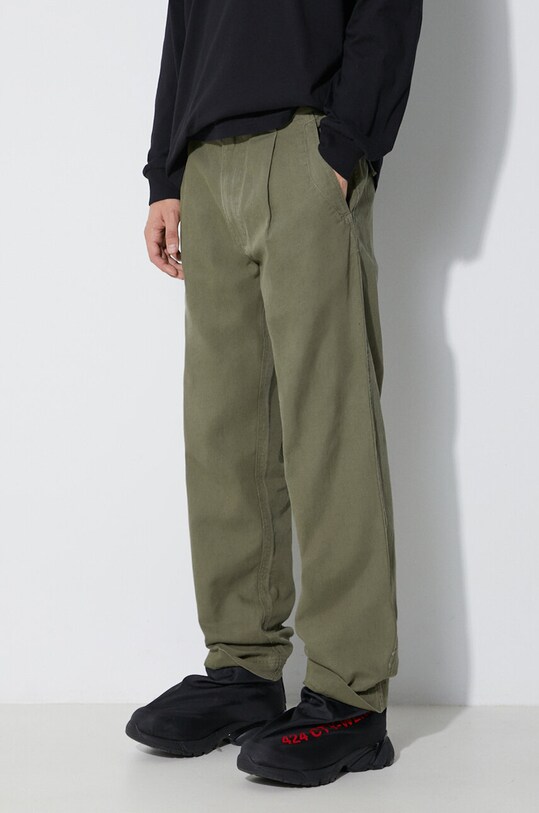 Maharishi pantaloni U.S. Chino Loose verde 4604.OLIVE