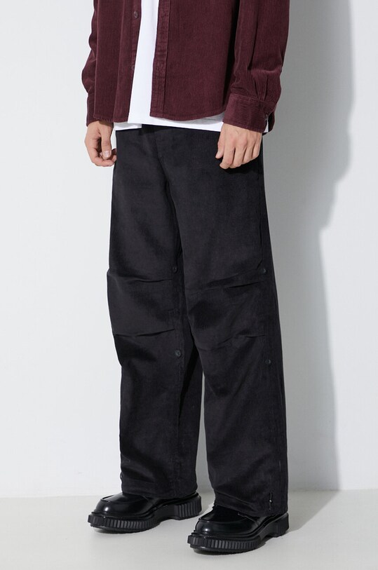 Вельветовые брюки Maharishi Original Snopants Loose чёрный 4610.BLACK