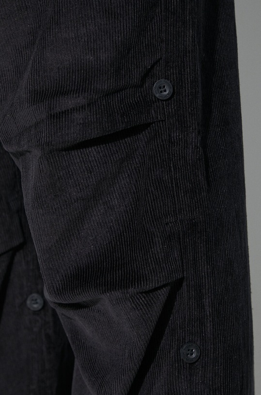 Maharishi pantaloni de catifea cord Original Snopants Loose 4610.BLACK negru