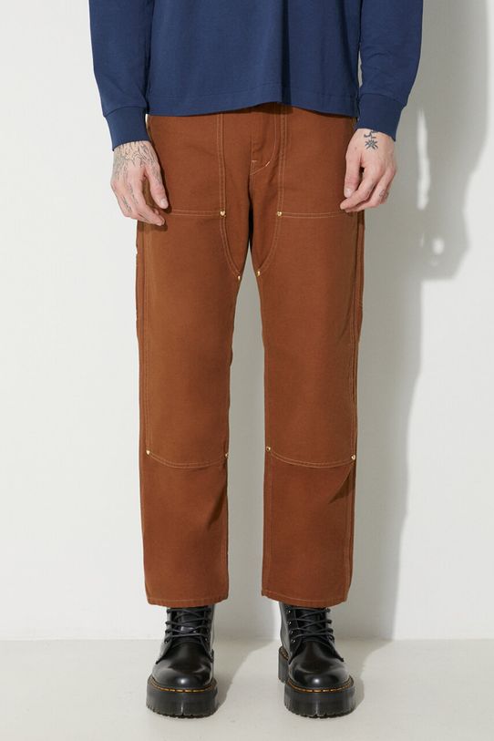 Pamučne hlače Human Made Duck Painter pamuk smeđa HM26PT012