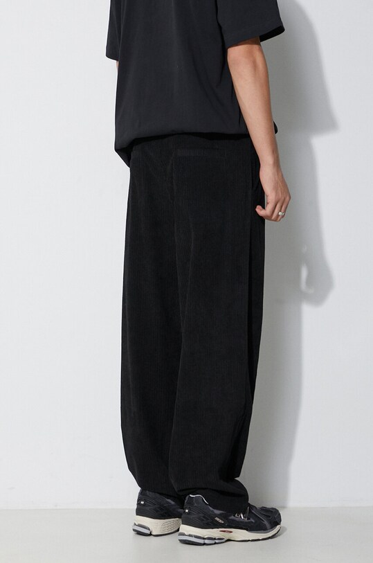 Clothing PLEASURES corduroy trousers Levy Corduroy Wide Pants P23F016.BLACK black