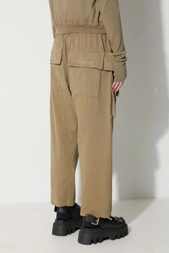 Rick Owens pantaloni in cotone DU02C5371.RIG verde