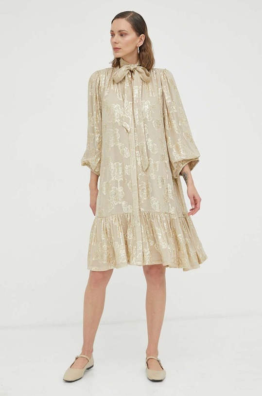 Bruuns Bazaar sukienka BBW3637 beżowy AW23