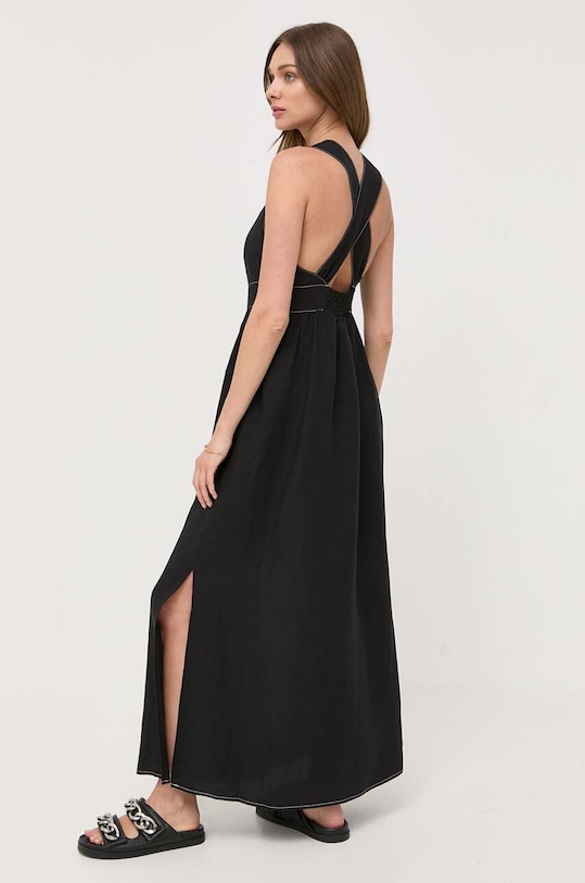 Odzież Notes du Nord sukienka z domieszką lnu 13214 czarny