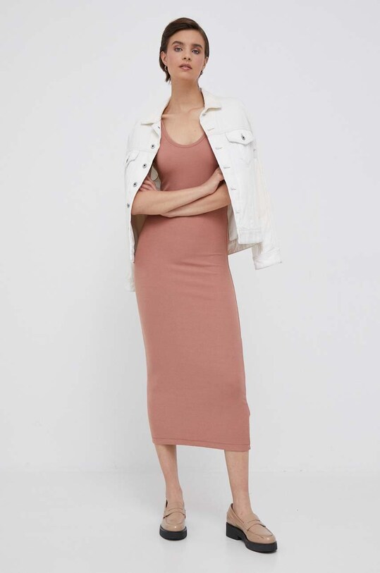 Calvin Klein sukienka K20K205752 pomarańczowy AW23