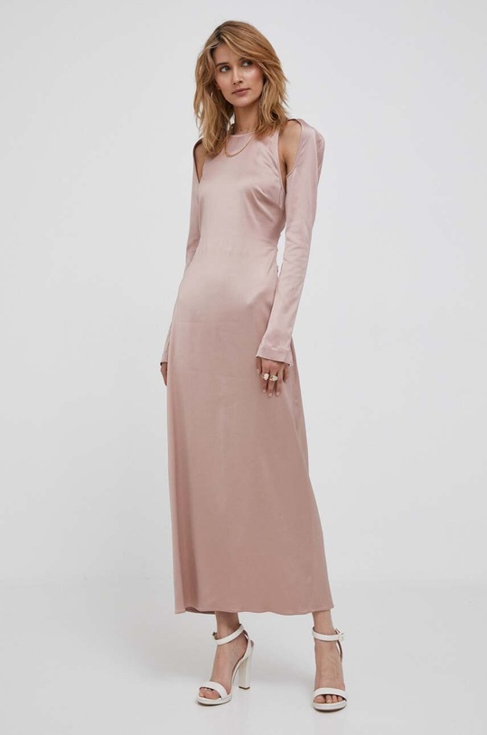 Calvin Klein sukienka K20K205890 beżowy AW23