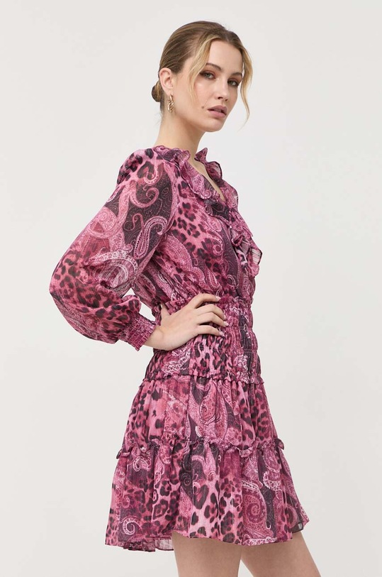 Guess Róz Guess rochie culoarea roz, mini, evazati | ANSWEAR.ro