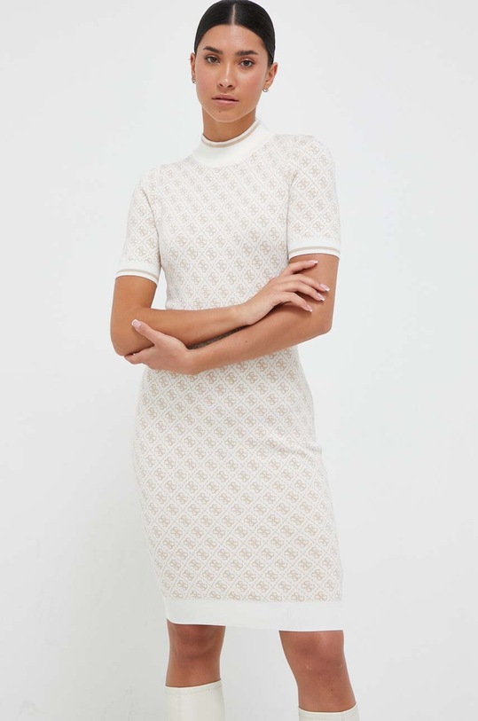 Šaty Guess LISE mini béžová W3YK39.Z37K0