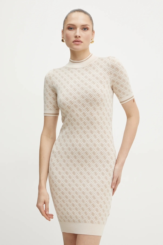 Φόρεμα Guess μπεζ W3YK39.Z37K0