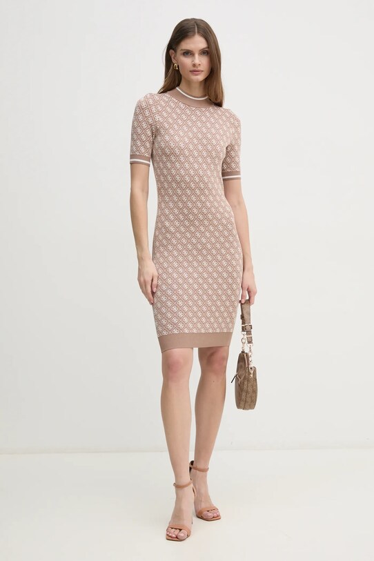 Šaty Guess W3YK39.Z37K0 béžová SS25