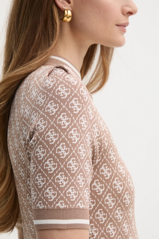 Šaty Guess W3YK39.Z37K0 béžová