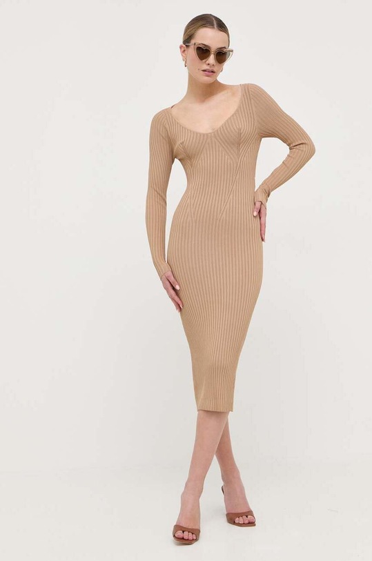 Šaty Guess W3YK21.Z2U00 béžová AW23