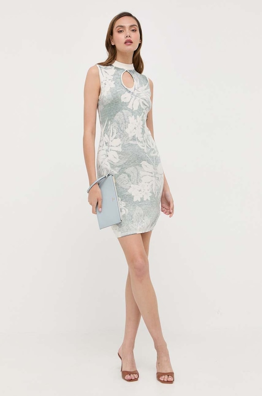 Šaty Guess kvetinový zelená W3YK0H.Z30W0