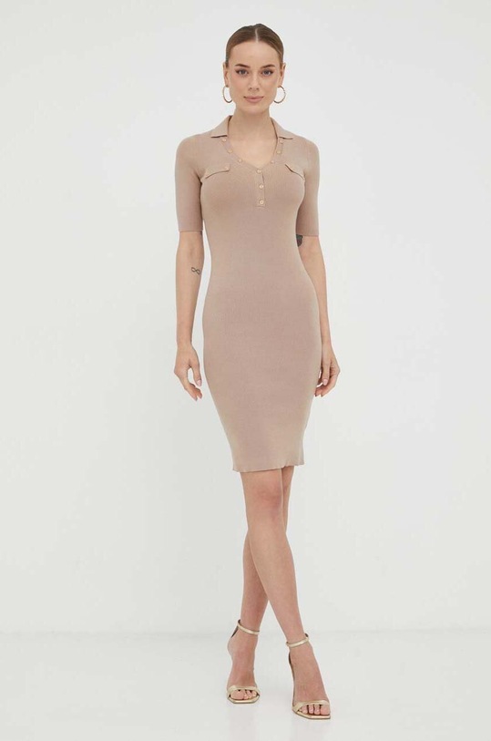 Šaty Guess W3YK45.Z2YN2 béžová AW23