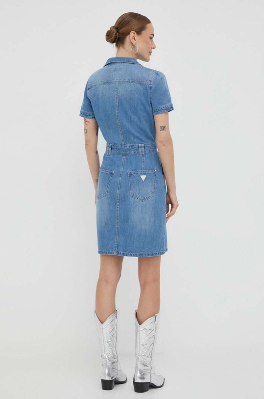 Odzież Guess sukienka jeansowa W3YK28.D52R1 niebieski