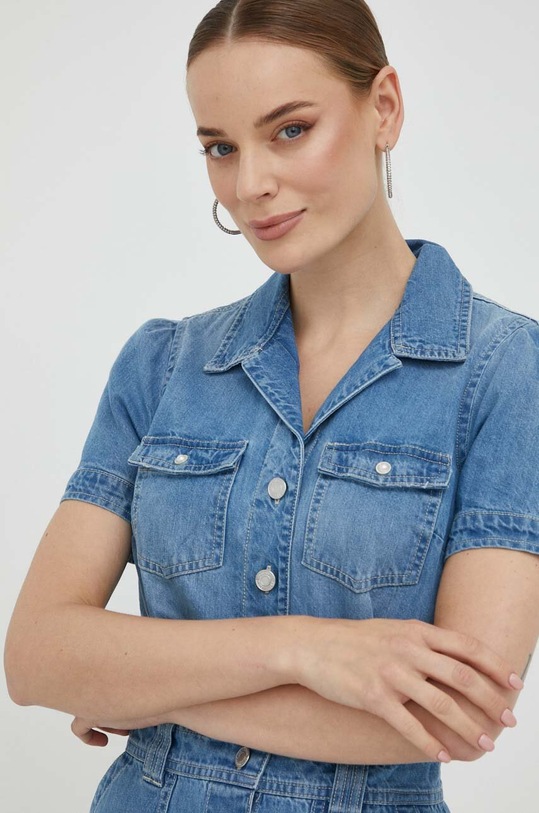 Guess sukienka jeansowa niebieski W3YK28.D52R1