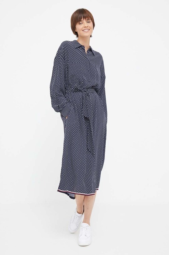 Φόρεμα Tommy Hilfiger WW0WW39474 σκούρο μπλε AW23