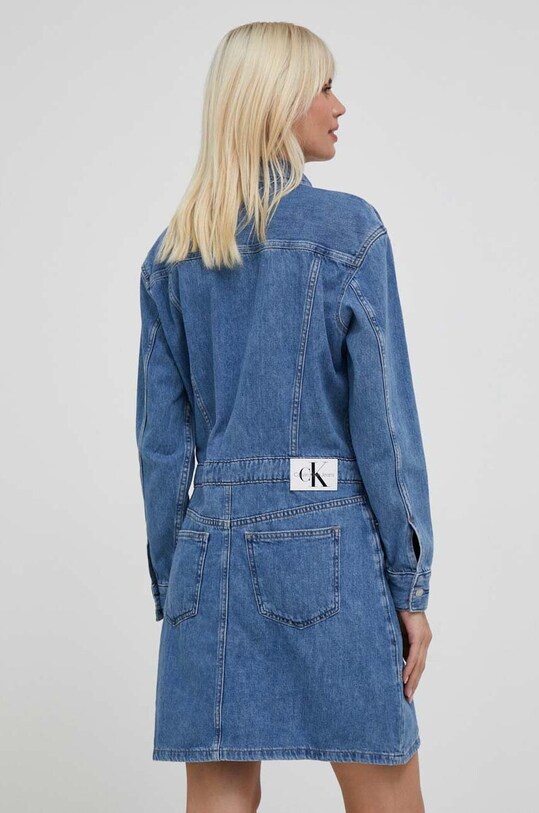 Odzież Calvin Klein Jeans sukienka jeansowa J20J221269 granatowy