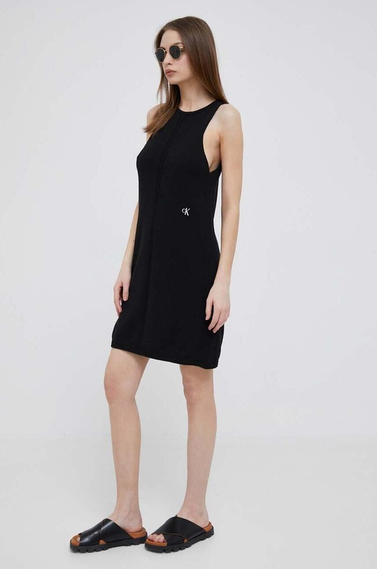 Calvin Klein Jeans sukienka J20J221398 czarny AW23